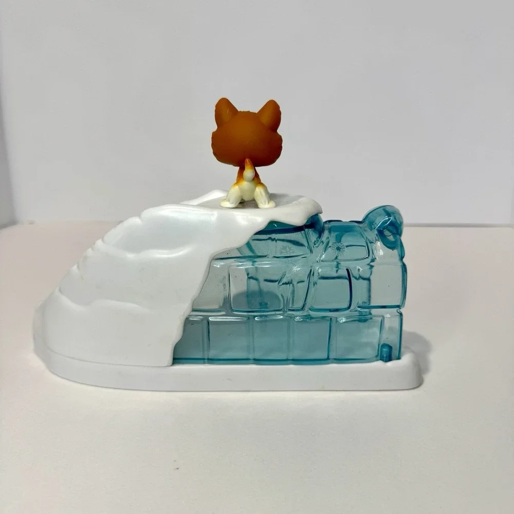 Vintage Littlest Pet Shop Husky & Igloo Polar Puppies Playset
